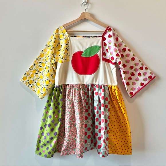 Handmade Fruit Paradise Flavorful Print Bandana Dress | SKU 11161 Apple - Picture 2 of 16
